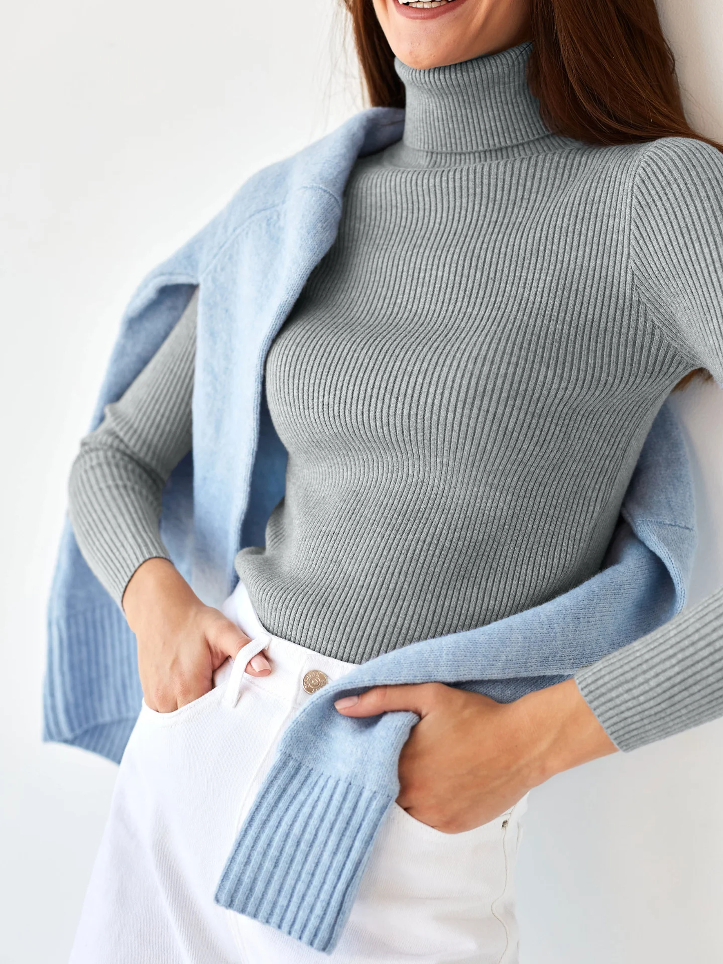 Title 15, Turtleneck Sweaters Bottoming Shirt European An...