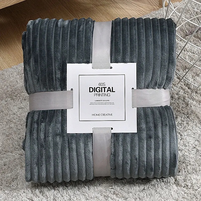 Title 5, Thickened Yoga gift blanket in coral velvet. Pr...