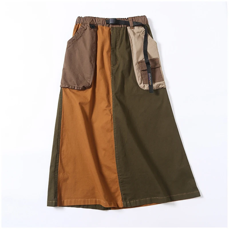 Saia feminina solta retrô com cintura elástica. Conforto e estilo em uma peça, ideal para um visual casual e charmoso em diversas ocasiões. — foto 12