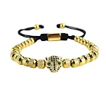 Pulseira entrelaçada com cabeça de leopardo, aço inoxidável, algarismos romanos e design torcido. Estilo europeu e americano. — foto 2