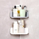 Corner drain rack bathroom storage rack — Maximize space and organize your bathroom essentials with this practical and s — photo 8