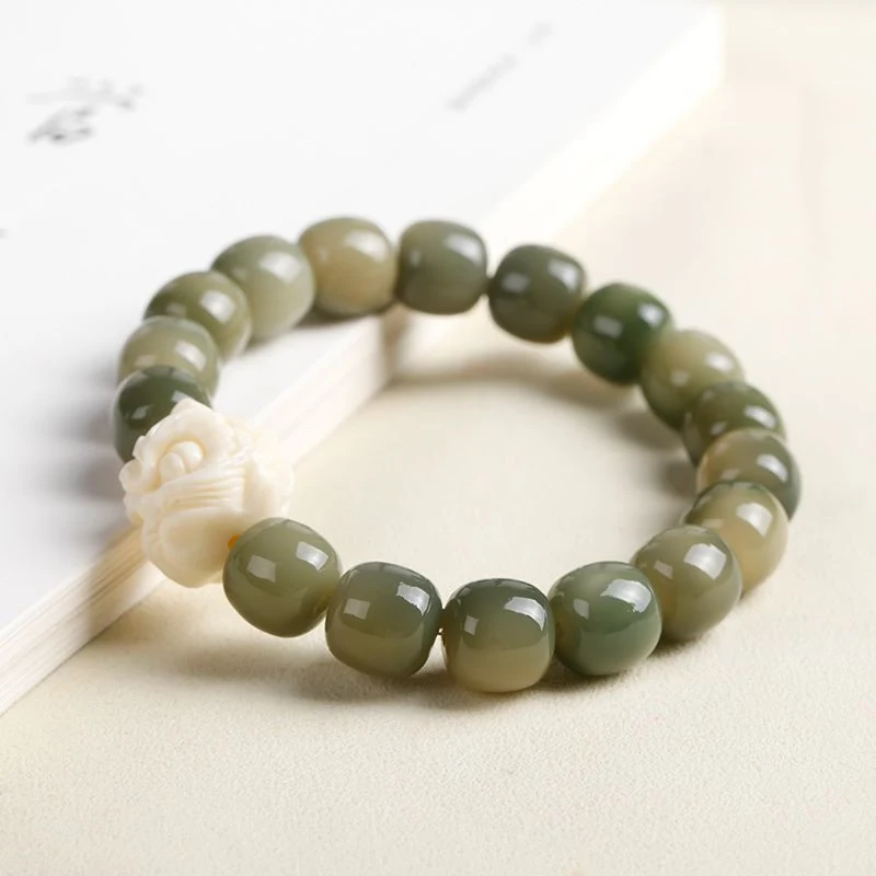 Pulseira simples de disco de raiz Bodhi para homens e mulheres. Perfeita para o uso diário e meditação. Design elegante e com significado espiritual. — foto 2