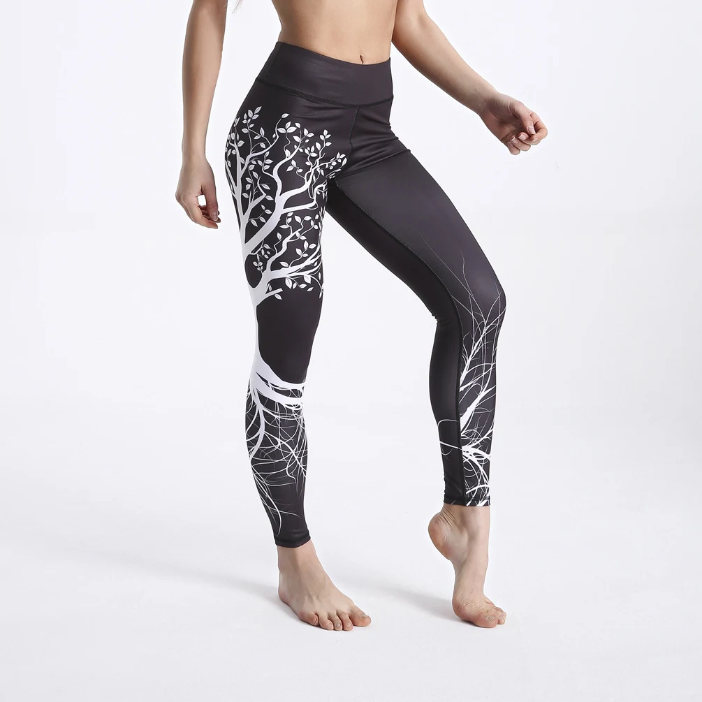 Title 12, Womens Printed Slim-fit Yoga Pants, designed f...
