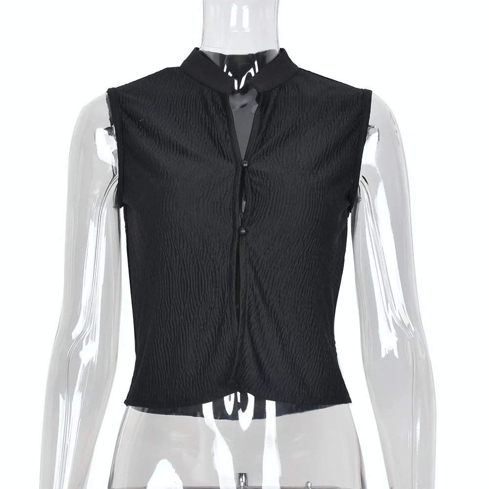 Title 6, Womens Solid Color Cropped Cardigan and Tank T...