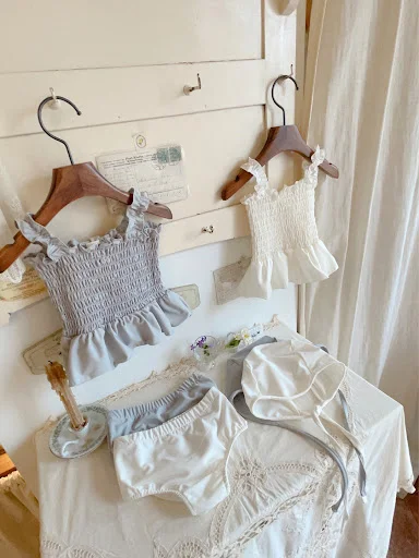 Title 1, Baby Tankini Badeanzug zweiteilig, einfarbig, i...