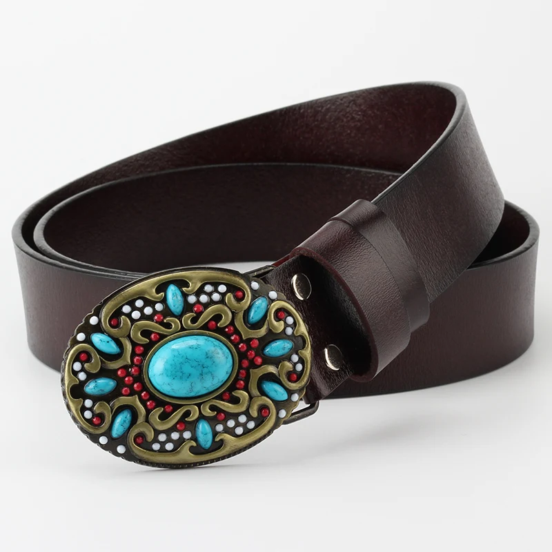 Title 3, Fashion Bead Leather Women Belt Decoration. Enh...