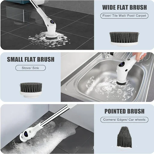 Title 1, 8-in-1 Electric Cleaning Brush Multifunctional ...