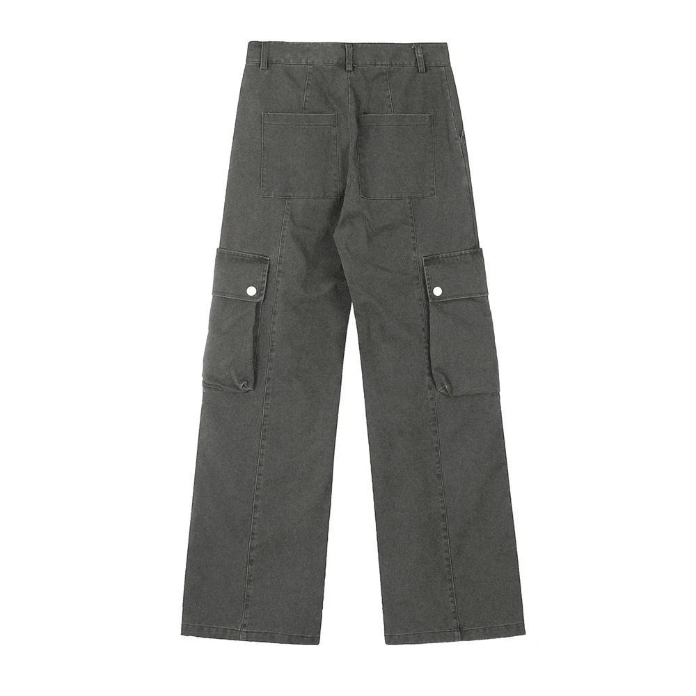 Title 7, Mens Punk Washed and Worn Loose Straight Cargo...