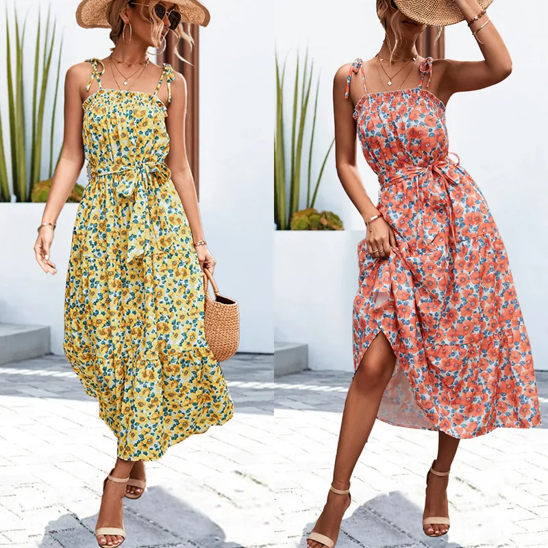 Title 6, Vestido Midi com Alças e Pregas nos Bolsos – El...