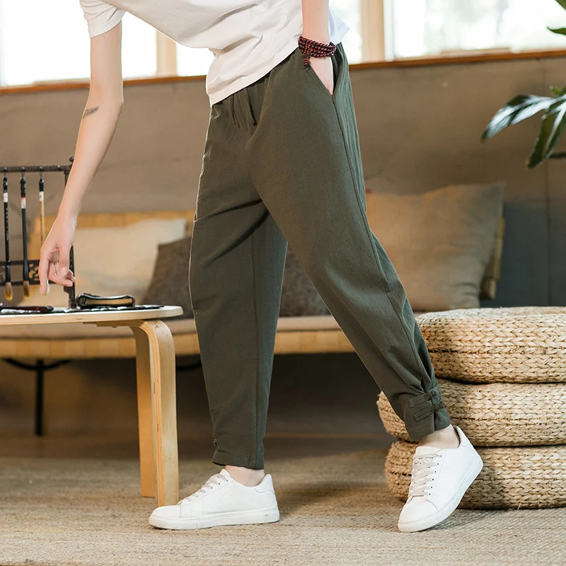 Title 5, Spring And Autumn Retro Casual Solid Color Buck...