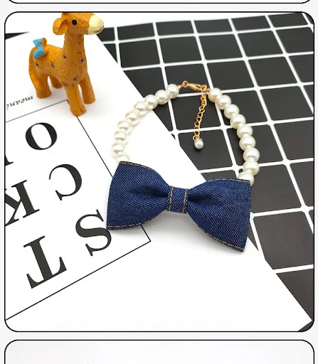 Title 8, Pet Neck Chain Cat Dog Accessories Pearl Neckla...