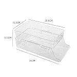 Double-layer refrigerator storage box for drinks. Automatic rolling feature for beer, cola, and cans. Household finishin — photo 6