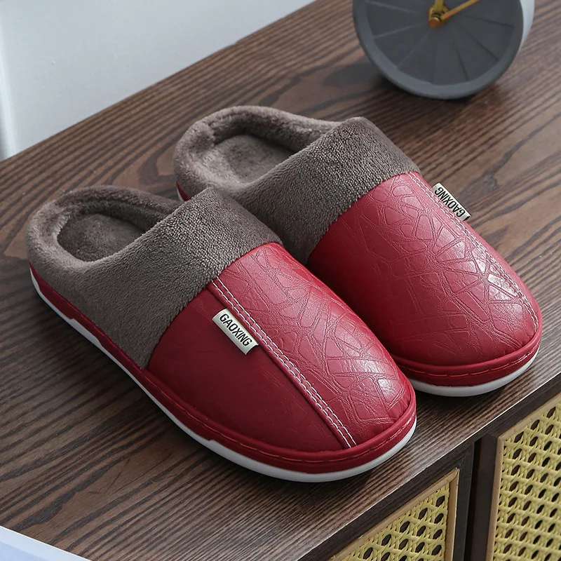 Waterproof Fur Slides Shoes Women Winter Bedroom Home Slippers For Couples Warm & Cozy Indoor Footwear — photo 3