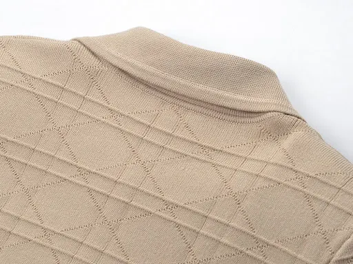Title 2, Embossed Gold Button Pocket Long-sleeved Sweate...
