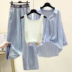 White Suspender Suit A