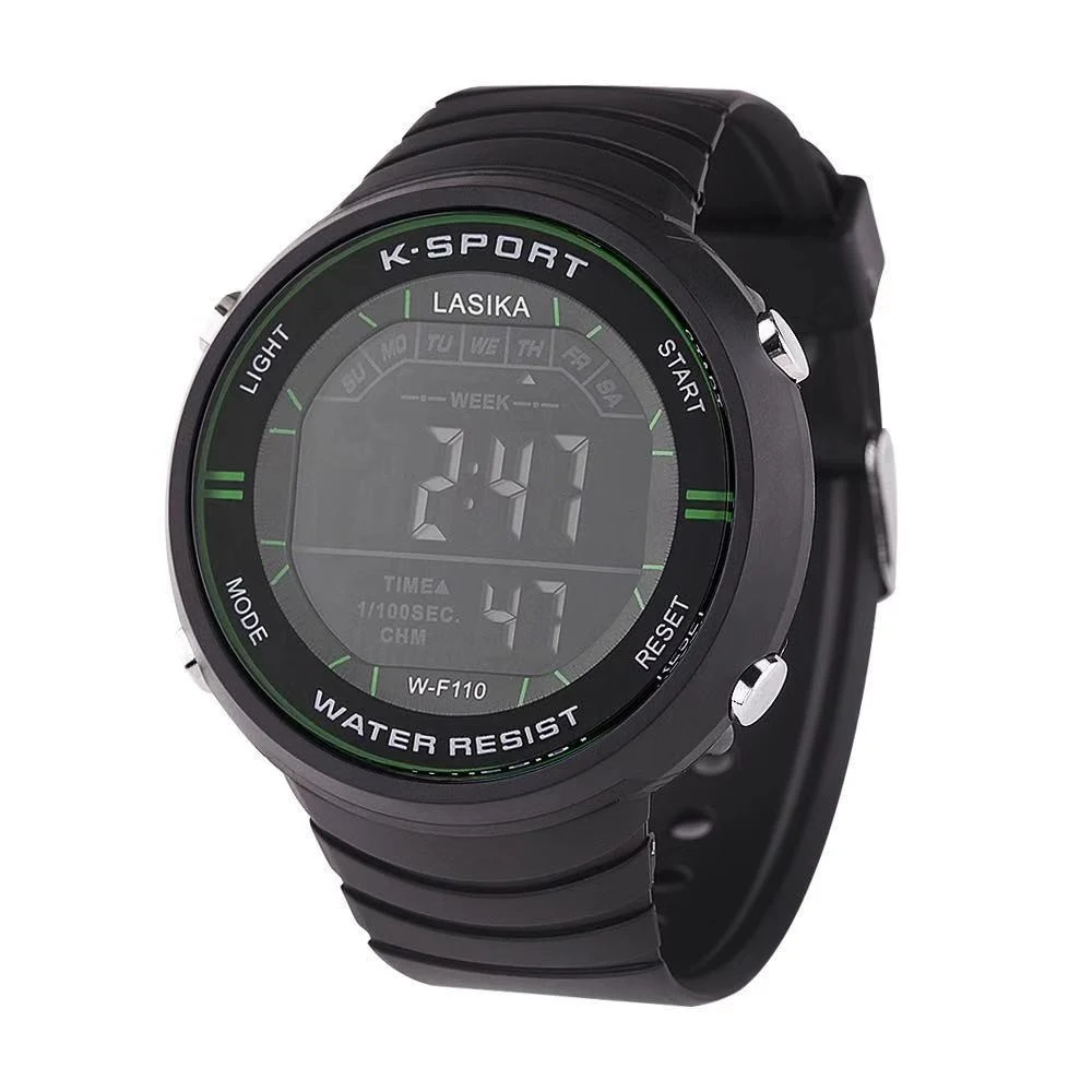 Relógio eletrônico digital masculino com visor grande. Ideal para leitura fácil, com cronômetro, alarme e luz de fundo. Perfeito para o dia a dia. — foto 5