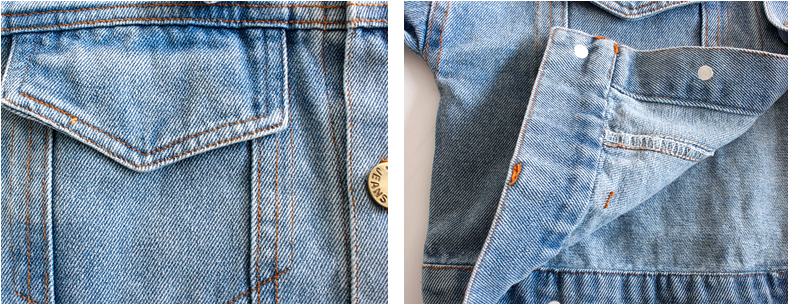 Title 10, Jaqueta Jeans Curta para Meninas Roupas Primave...