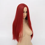 Peruca Feminina Castanho Avermelhado Longa Lisa Com Touca Fibra Química Cabelo Perfeita para Looks Sofisticados e Confortáveis — foto 2