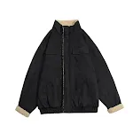 Winter Suede Lamb Wool Cotton-padded Jacket. Warm and comfortable winter coat perfect for cold weather. Ideal for stayin — photo 6
