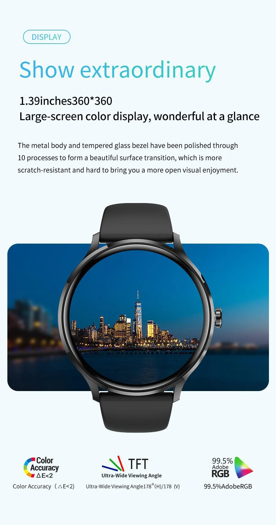 Title 9, Smartwatch com Chamadas Bluetooth, Detecção de ...