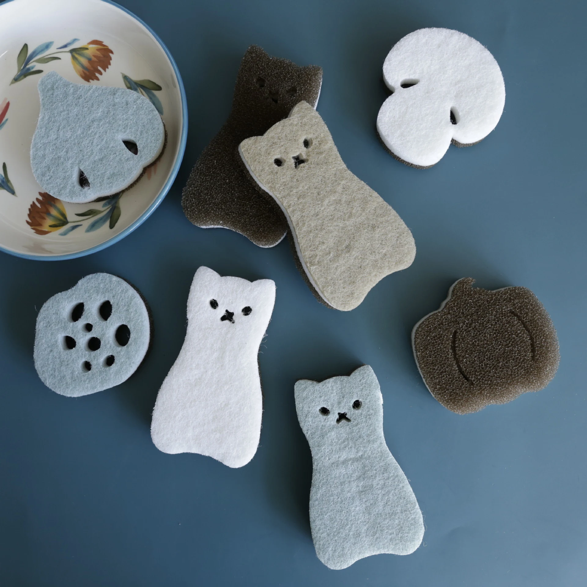 Title 2, Kitchen Thickened Three-layer Cat Sponge Pot an...