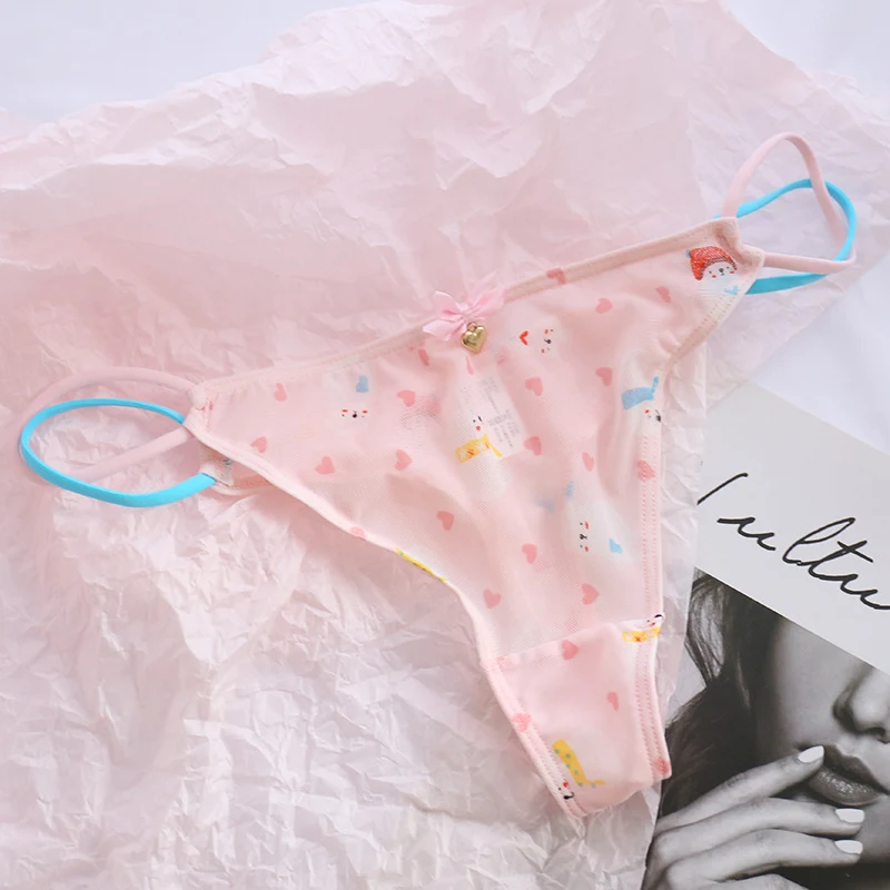 Calcinha T-string de Tela Cueca Transparente Tecido Roupa Íntima Feminina Conforto e Sensualidade Design Leve e Respirável — foto 3