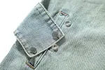 Colete casaco jeans com efeito desgastado retrô, ideal para homens. Combine com diferentes looks e tenha um visual estiloso e confortável. — foto 11