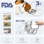 Stainless steel slow feeder dog bowl for small and medium breeds. Slow feeding dog dishes to slow down eating and improv — photo 2