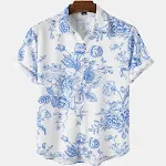 Camiseta masculina solta de manga curta com estampa digital 3D, tecido leve e respirável, ideal para um visual moderno e confortável no dia a dia. — foto 4