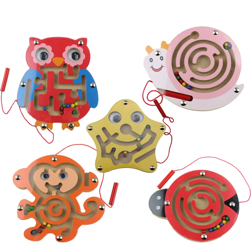 Title 2, ThinkFun Amaze Wood Magnetic Maze for Children ...