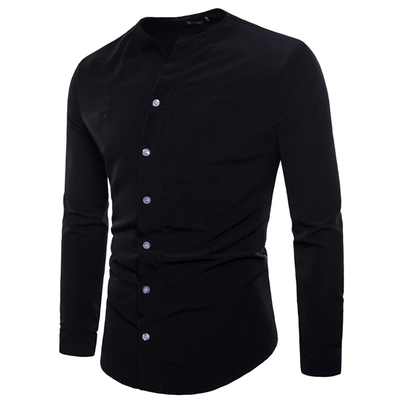 Title 3, Camisa masculina sob medida com abotoamento dia...