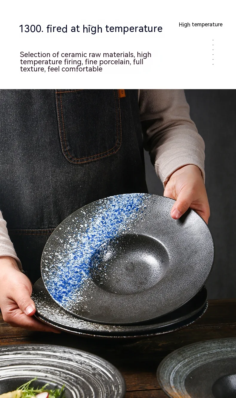 Title 6, Japanese Retro Spaghetti Straw Hat Plate Serve ...