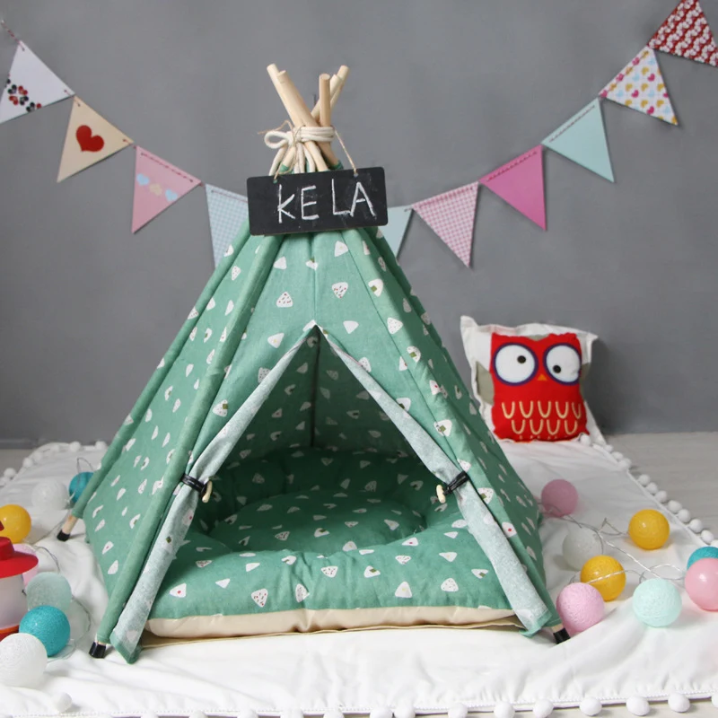 Title 5, Portable pet tent kennel, easy to set up and fo...