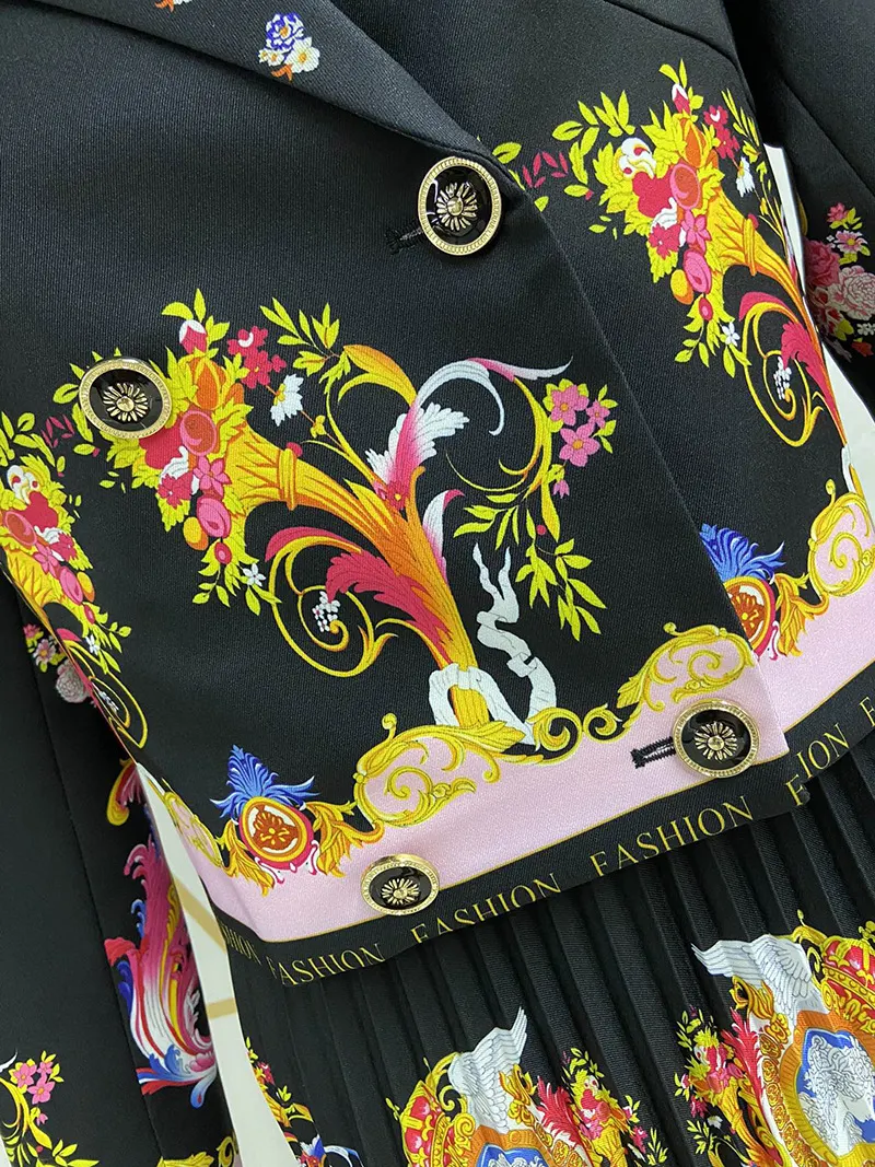 Gedrucktes Temperament Commuter Maxikleid mit hoher Taille, Damenmode, Perfekt für Büro und Freizeit, Stilvoll und Komfortabel — foto 6