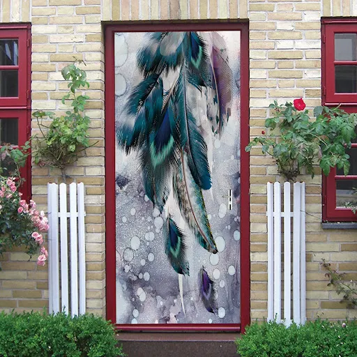 Title 1, 3D Wall Door Sticker Modern Creative Watercolor...