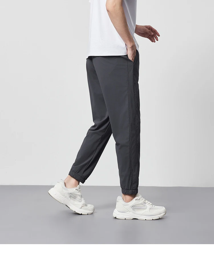 Title 12, Pantaloni casual uomo in seta ghiaccio, sottili...