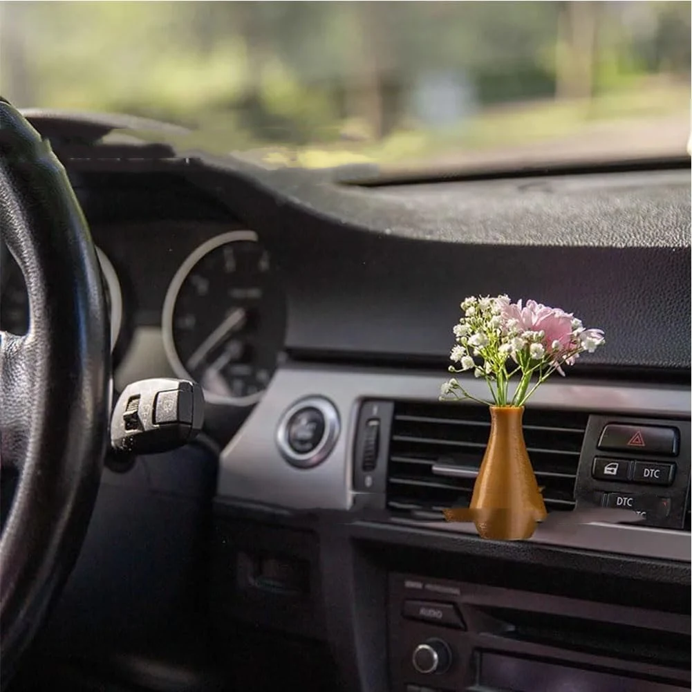 Clip Vaso de Carro com Impressão 3D, Suporte para Flores no Painel, Decore Seu Carro com Estilo, Fácil Instalação e Design Moderno — foto 4
