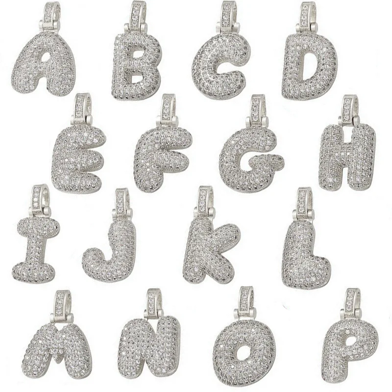 Colar com pingente de 26 letras de zircônia micro incrustada em cobre, corrente de clavícula, joia de presente de aniversário feminino. — foto 72