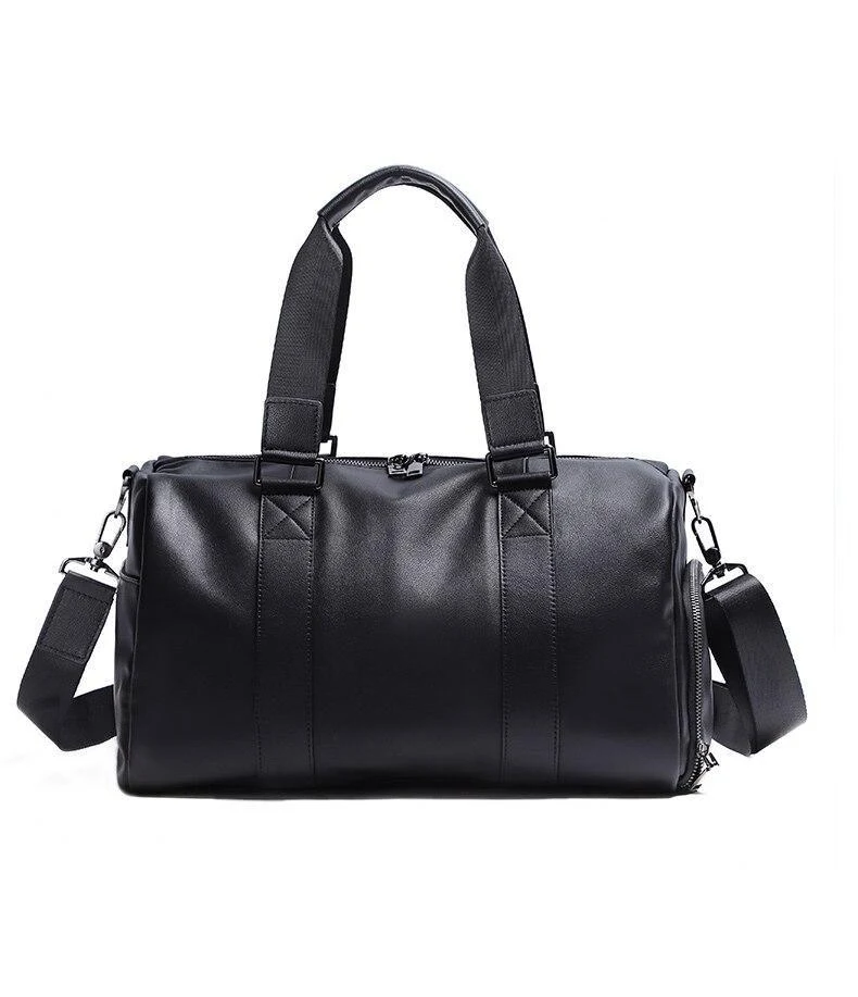Title 1, Bolsa de ombro masculina grande em couro de vac...