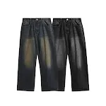 INF heren street retro wide leg jeans. Brede pijpen voor een relaxte look. Comfortabele, stijlvolle jeans voor een moderne en vintage streetwear-look. — foto 4