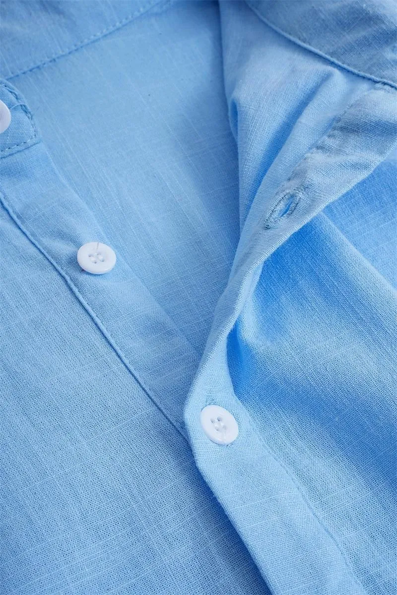 Men's solid color polo collar leisure fashion tops, perfect for casual and stylish outfits, offering comfort and versati — photo 7