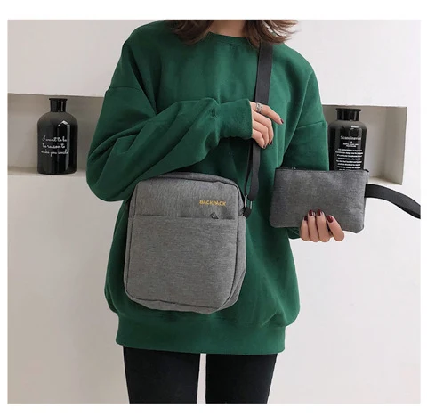 Nieuwe casual heren rugzak, driedelige set voor outdoor reizen, met laptop compartiment, perfect als schooltas en dagrugzak. — foto 1