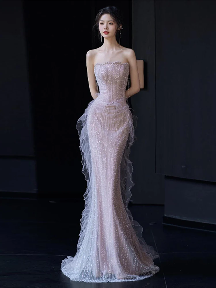 Title 6, French Tube Top Evening Dress for Brides and Ba...