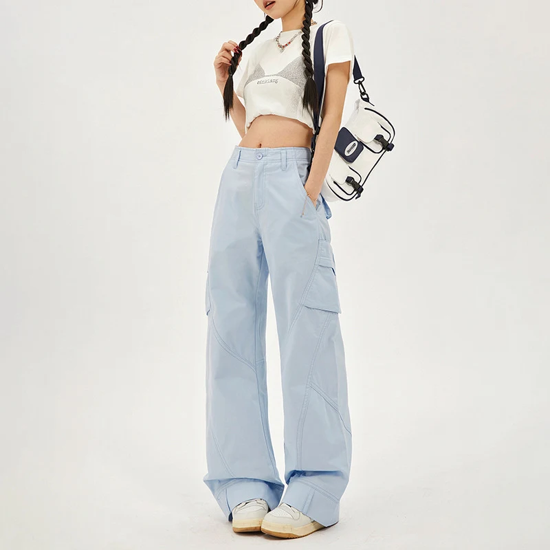 American Style Gorpcore Retro Loose Wide-leg Casual Pants for Women, comfy and perfect for casual wear and outdoor adven — photo 1