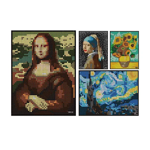 Title 4, Blocos de Construção Pixel Art de Pinturas Famo...