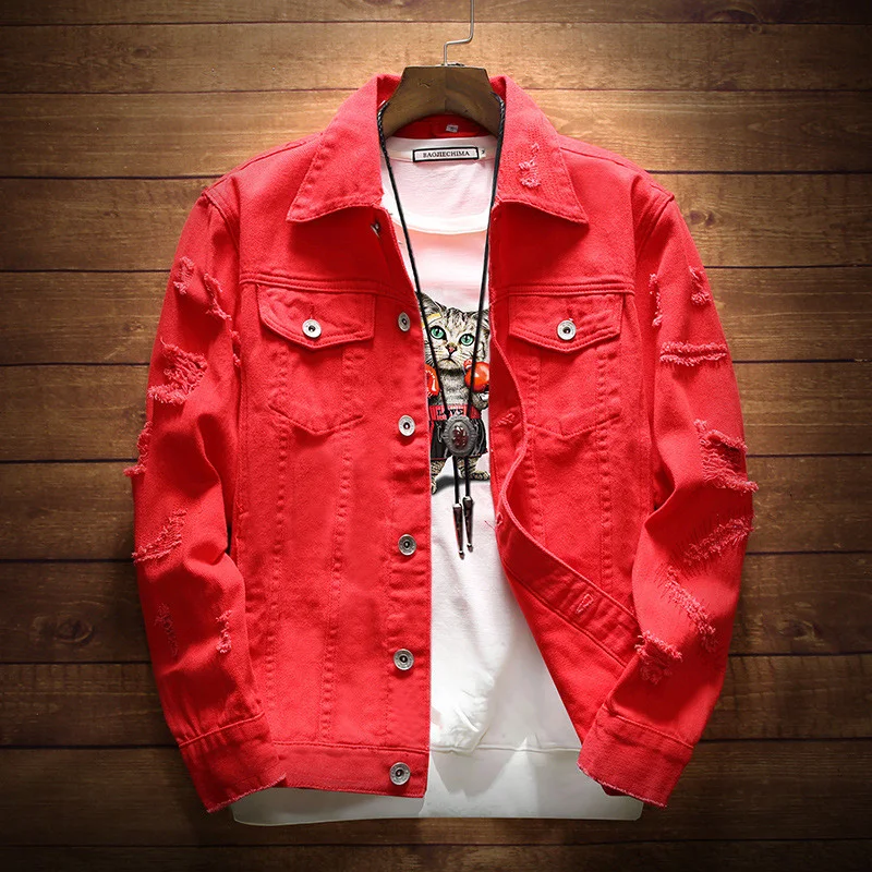 Jaqueta Jeans Masculina Outono Inverno Nova Slim Casual Uniforme de Beisebol. Conforto e estilo para um visual moderno e despojado no dia a dia. — foto 1