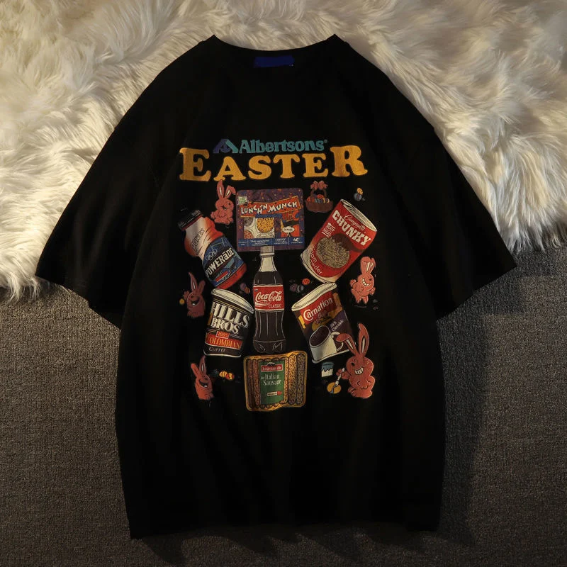 Title 9, Printed Round Neck Loose Mens And Womens T-sh...