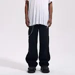 Wide Leg Pure Black Mop Jeans for Women, comfortable and stylish, perfect for everyday wear, versatile and easy to style — photo 3