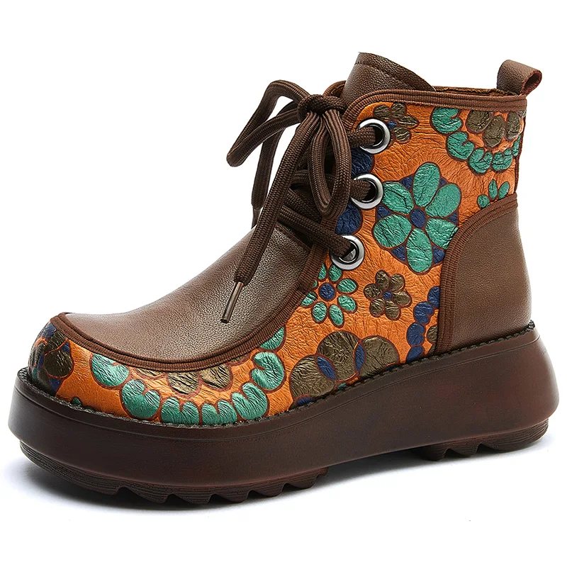 Title 6, Botas Martin para Mujer con Tacón de Cuña Grues...