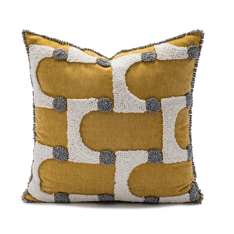Capa de almofada de veludo com laço estilo Simple Ins. Macia e elegante, ideal para decorar seu sofá, cama ou poltrona. — foto 12